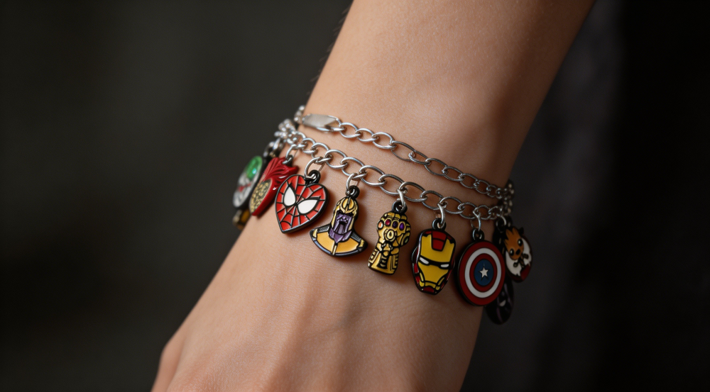 Charm Bracelet Layered with Watches and Bangles