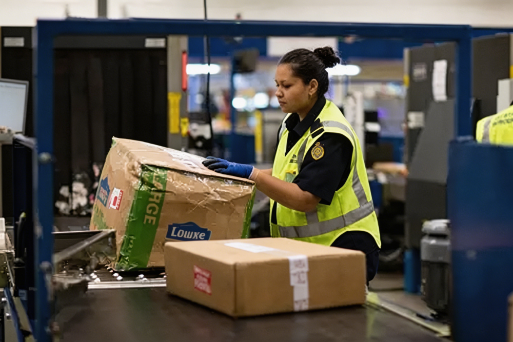 Customer service support representative assisting with returns