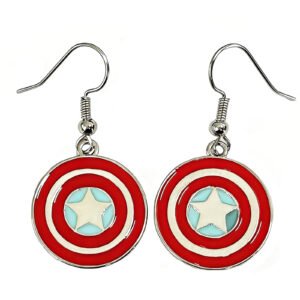 Captain America Earrings Superhero Earrings Exquisite Decoration Gifts
