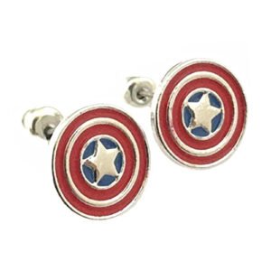 Captain America Earrings Superhero Earrings Exquisite Decoration Gifts