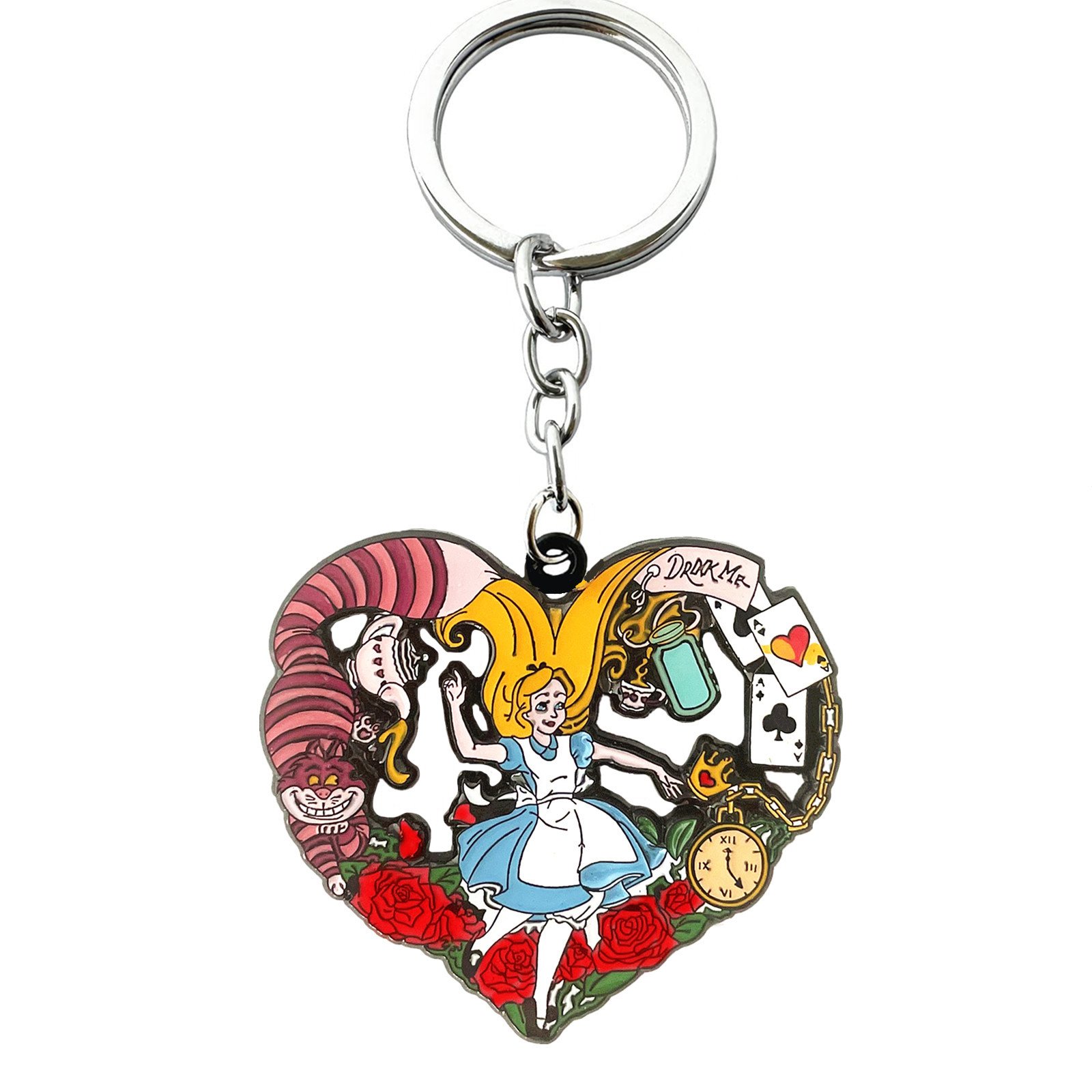Alice in Wonderland Keychain Perfect Birthday Party Favor Collectible Gift